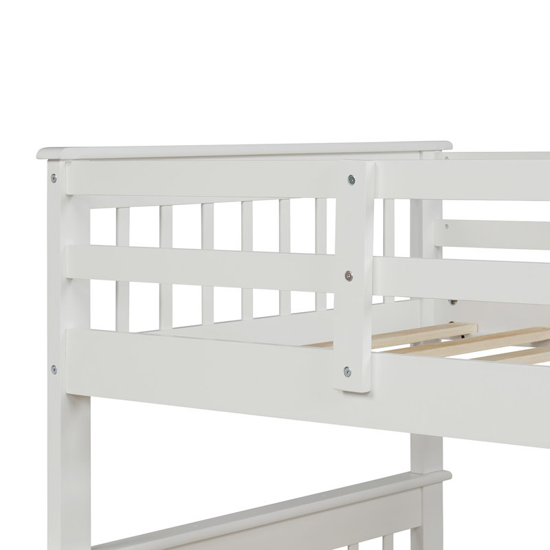 Three Posts™ Baby & Kids Alaina Twin Over Full Solid Wood Bunk Bed with